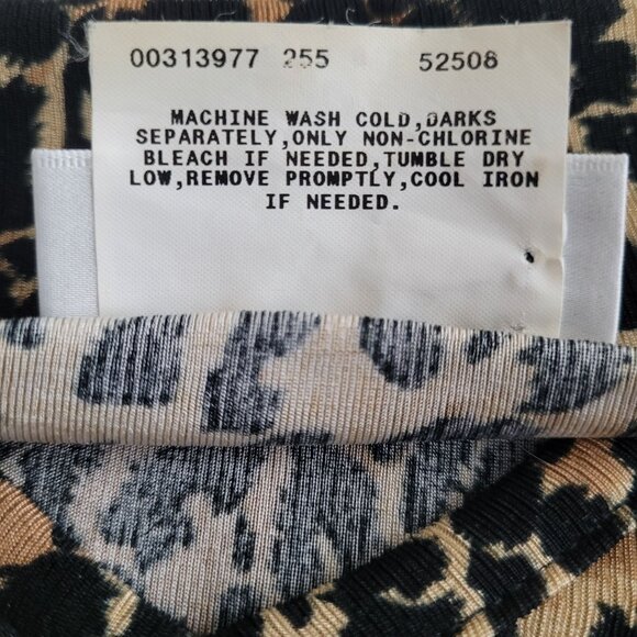 Byer California Women’s Animal Print Vintage 3/4 Sleeve Top Blouse Size L - Picture 5 of 7